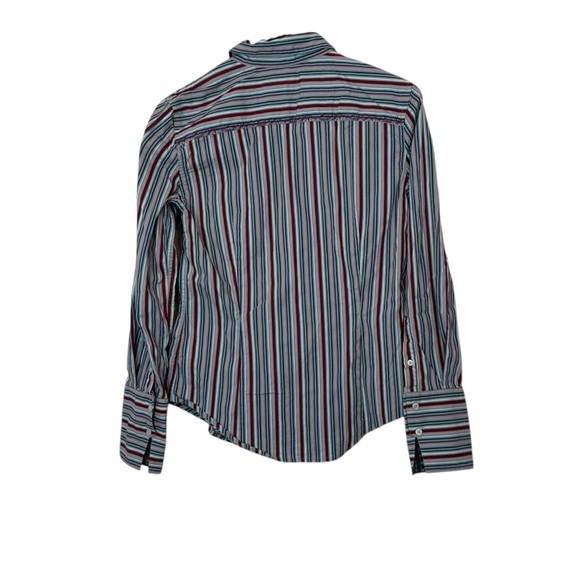 Robert Graham Mens Stripe Flip Cuff Long Sleeve Button Down Shirt Size S - Picture 2 of 9